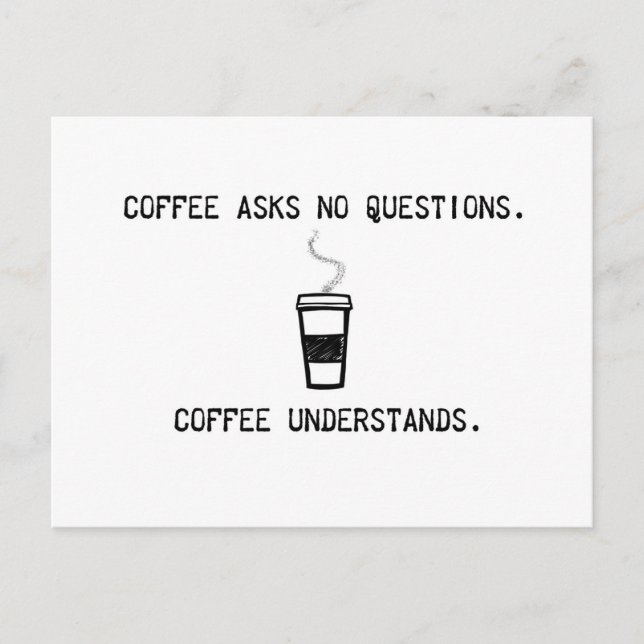 Carte Postale Comprend le café (Devant)