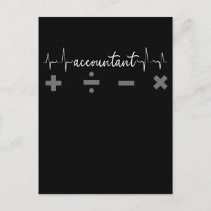 Carte Postale Comptable Heartbeat Humour CPA