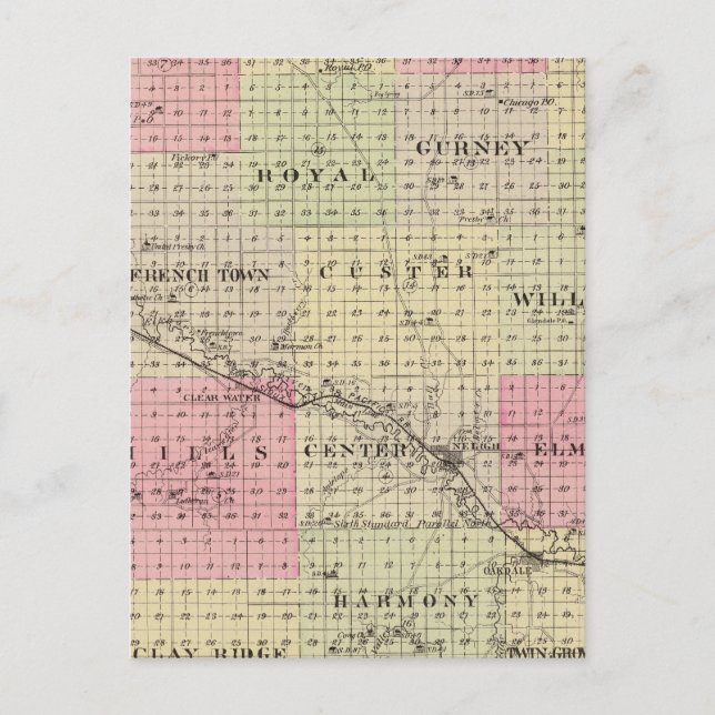 Carte Postale Comté d'Antelope, Nebraska (Devant)