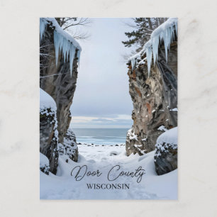 Carte Postale Comté de Door, Wisconsin Poème d'hiver