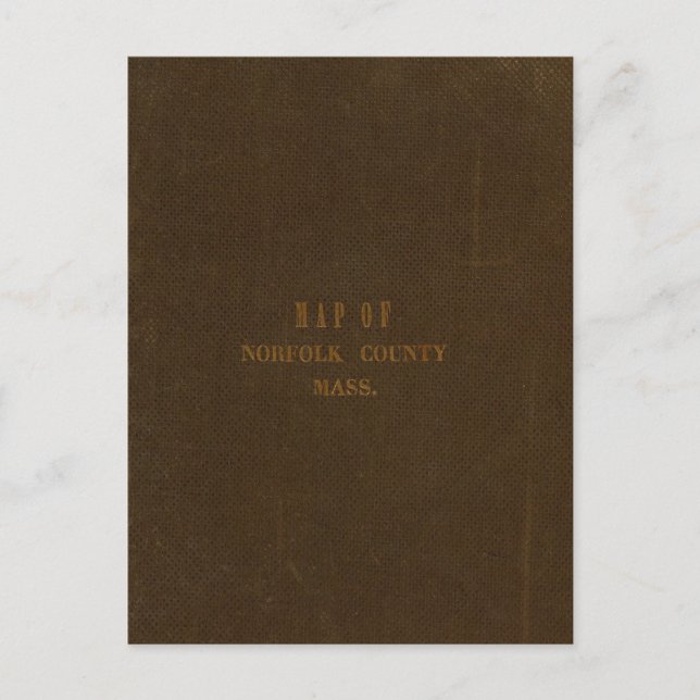 Carte Postale Comté de Norfolk, Massachusetts (Devant)