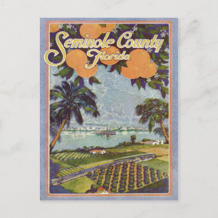 Carte Postale Comté de Seminole Floride vintage