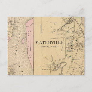 Carte Postale Comté de Waterville, Kennebec