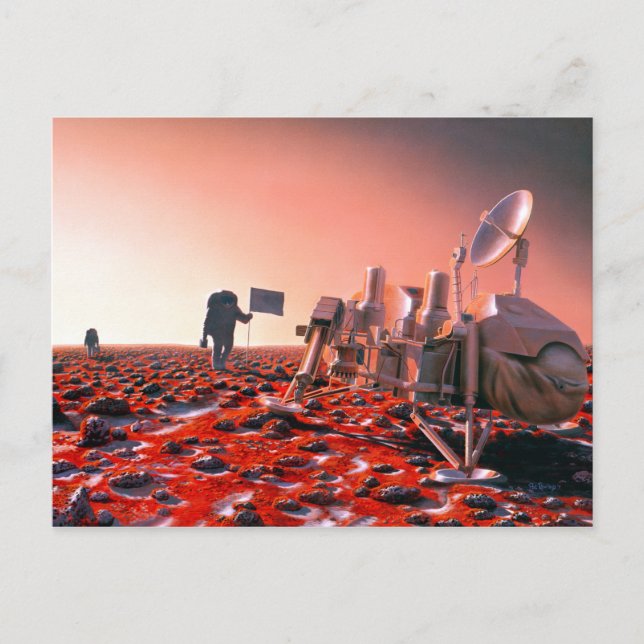 Carte Postale Concept Art of Future Manned Mars Mission (Devant)