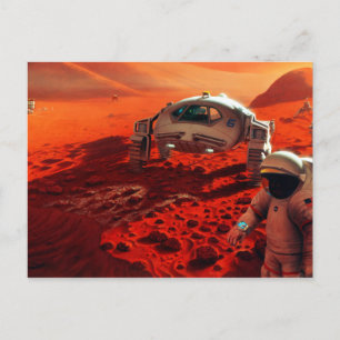 Carte Postale Concept Art of Future Manned Mars Mission