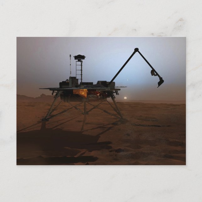 Carte Postale Concept Art of Phoenix Mars Lander à Twilight (Devant)
