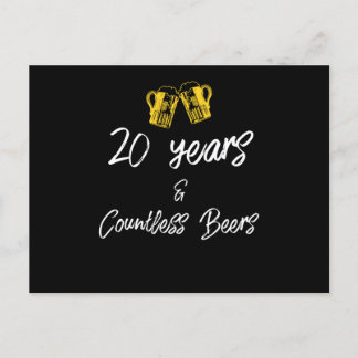 Carte Postale Conception 20e anniversaire de mariage drôle d'amo
