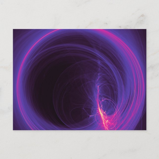 Carte Postale Conception abstraite circulaire rose et violet (Devant)