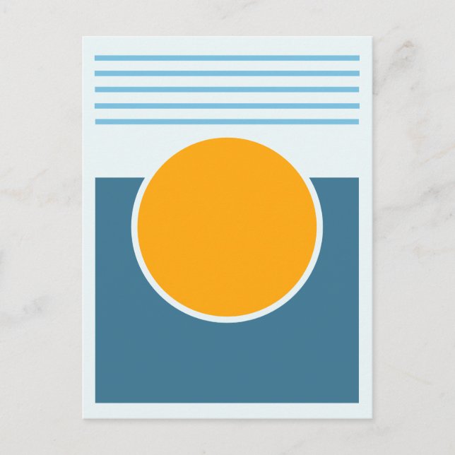 Carte Postale Conception Abstraite de Soleil (Devant)