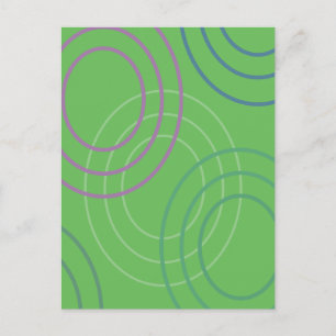 Carte Postale Conception abstraite (vert) avec ondulations