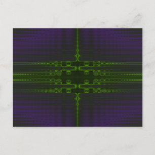 Carte Postale Conception abstraite verte et violette