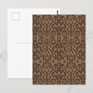 Carte Postale Conception artistique de motifs abstraits tribaux 