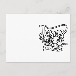Carte Postale Conception chrétienne Jésus m'aime. Je le sais