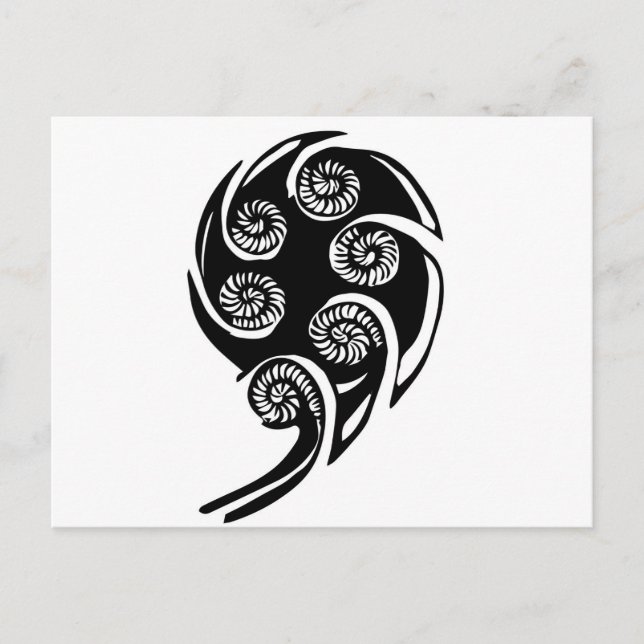 Carte Postale conception d'aotearoa koru (Devant)