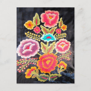 Carte Postale Conception de broderie mexicaine