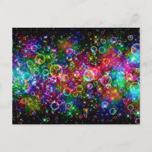 Carte Postale Conception de bulles colorées