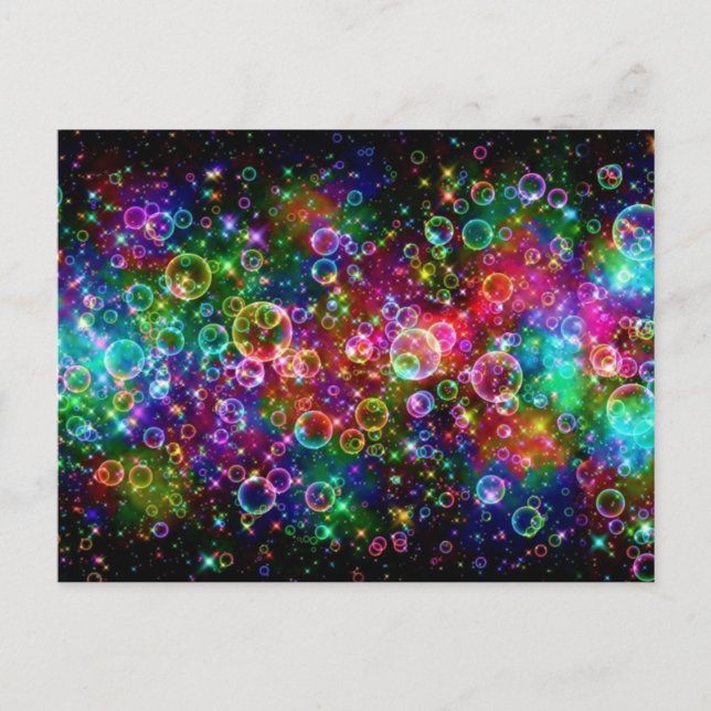 Carte Postale Conception de bulles colorées (Devant)