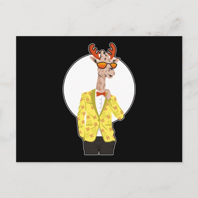 Carte Postale Conception de cadeau de girafe Safari mignon et co (Devant)