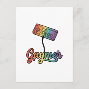 Carte Postale Conception de chemise vectorielle Gaymer Rainbow G