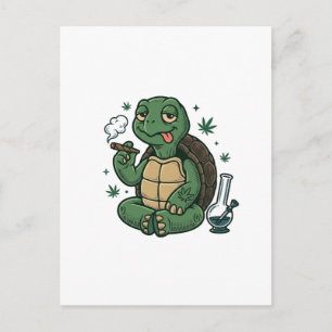 Carte Postale Conception de chemise vectorielle tortue stoner vi