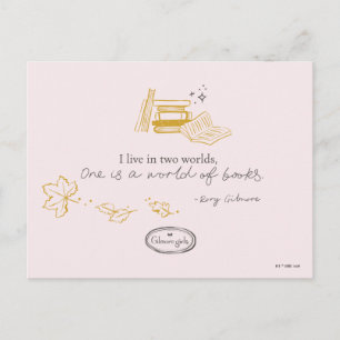 Carte Postale Conception de citation de livre de Rory Gilmore Gi