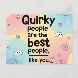 Carte Postale Conception de citation mignonne avec dégradé paste