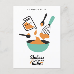 Carte Postale Conception De Cuisson Pour Bakers