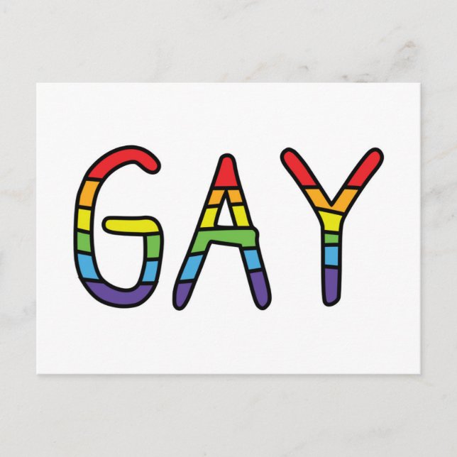 Carte Postale Conception de Doodle Gay (Devant)