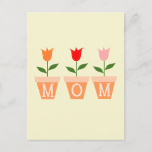 Carte Postale Conception de fleurs pour maman