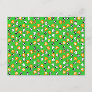 Carte Postale Conception de football avec des maillots dorés