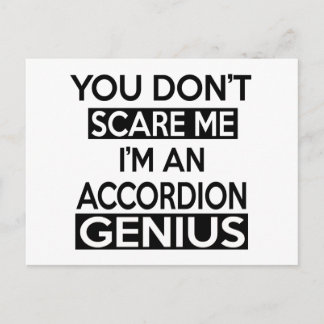 CARTE POSTALE CONCEPTION DE GÉNIE D'ACCORDION