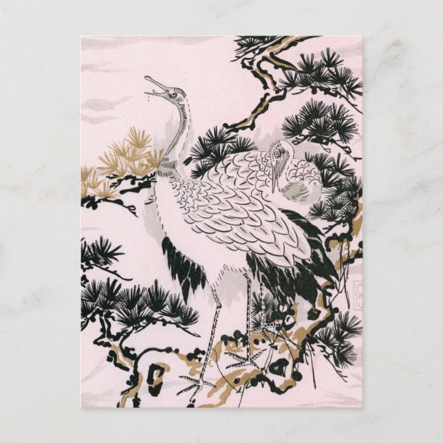 Carte Postale Conception de grue japonaise (Devant)