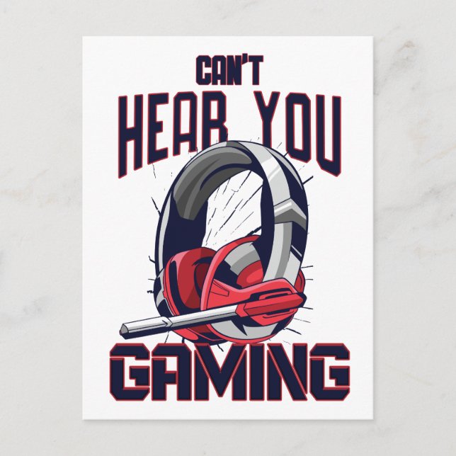 Carte Postale Conception de jeux avec casque (Devant)