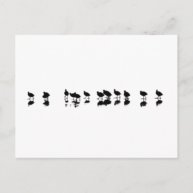 Carte Postale Conception de la pièce - Noir sur Blanc (Devant)