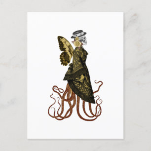 Carte Postale Conception de la série Gold SteamPunk 5