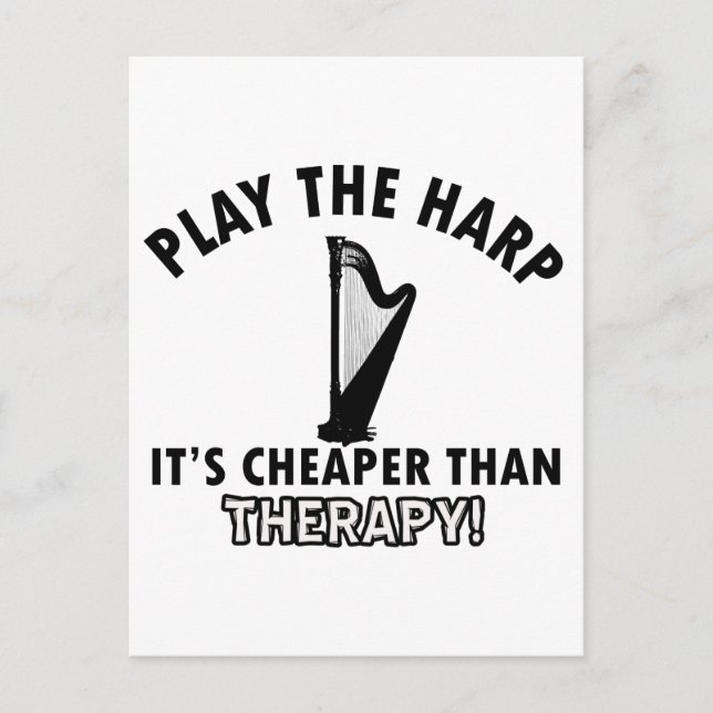 Carte Postale conception de la thérapie harpe (Devant)