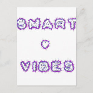 Carte Postale Conception de l'art texte de devis Smart Vibes