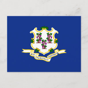 Carte Postale Conception de l'indicateur d'état Connecticut