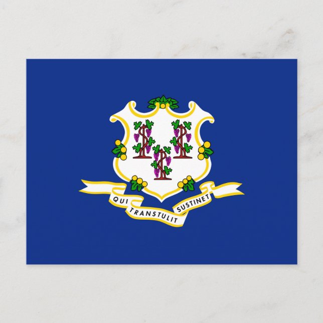 Carte Postale Conception de l'indicateur d'état Connecticut (Devant)