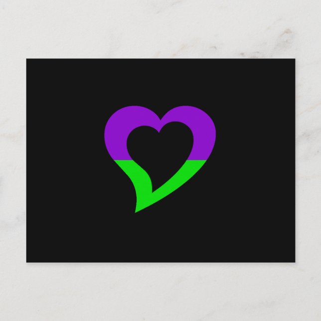 Carte Postale conception de logo de système mv - amour et (Devant)