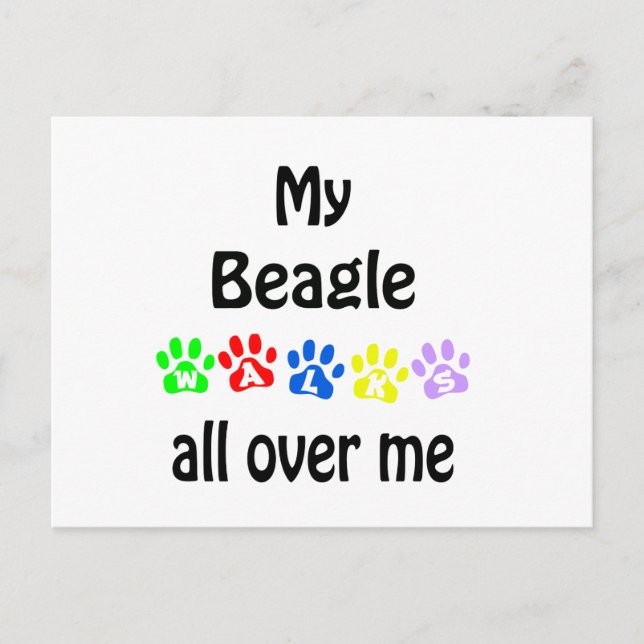 Carte Postale Conception de marches beagles (Devant)