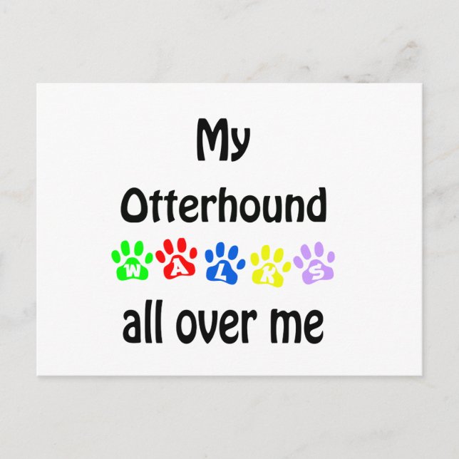 Carte Postale Conception de marches Otterhound (Devant)