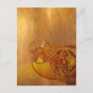 Carte Postale conception de mécanique de roues dentées steampunk