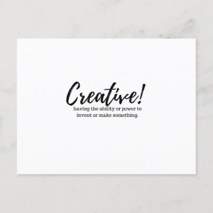 Carte Postale Conception de messages positifs créatifs