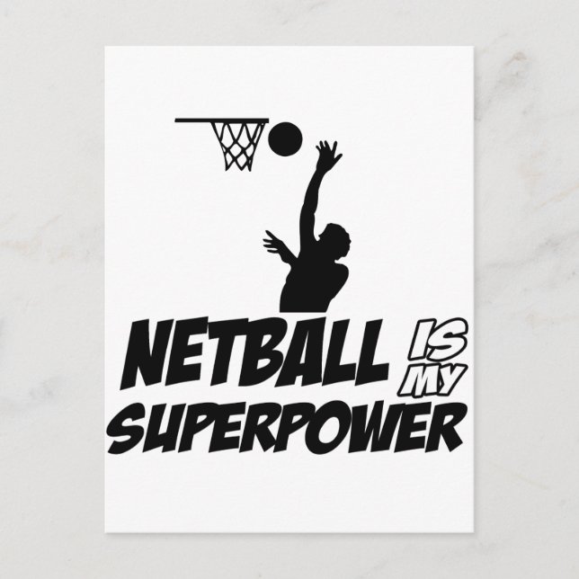 Carte Postale Conception de Netball cool (Devant)