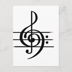 Carte Postale Conception de notes musicales
