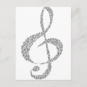Carte Postale Conception de notes musicales