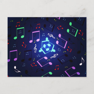 Carte Postale Conception de notes musicales