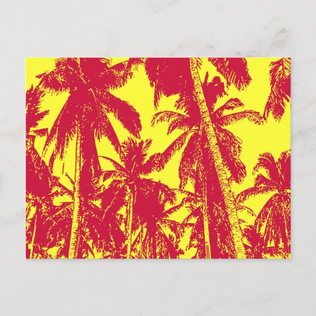 Carte Postale Conception de palmiers graphiques (Devant)