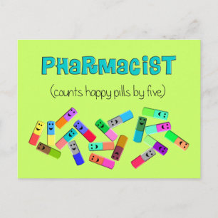 Carte Postale Conception de pharmacie "Happy Pills"